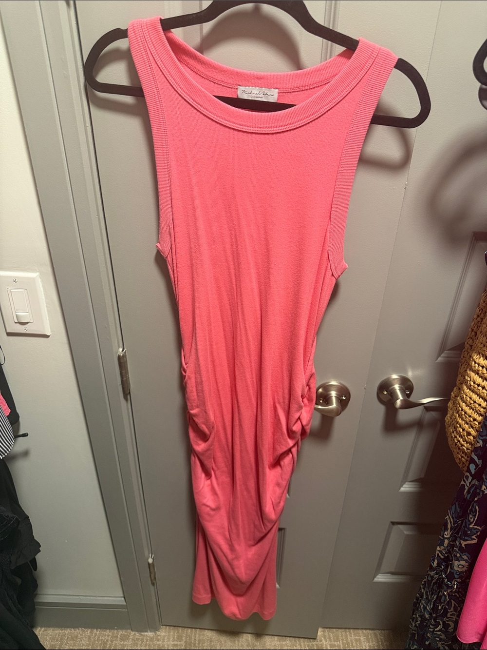 Michael Stars Coral Pink Sleeveless Maxi Dress